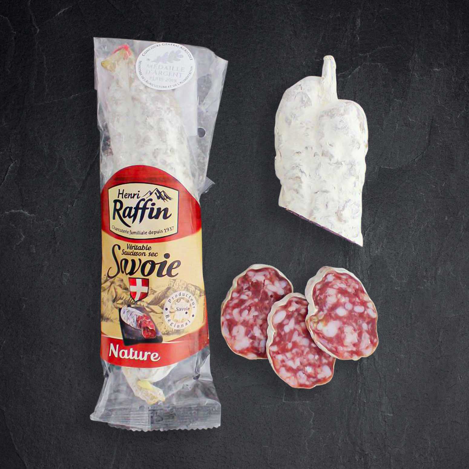 Französische Salami natur aus Schweinefleisch