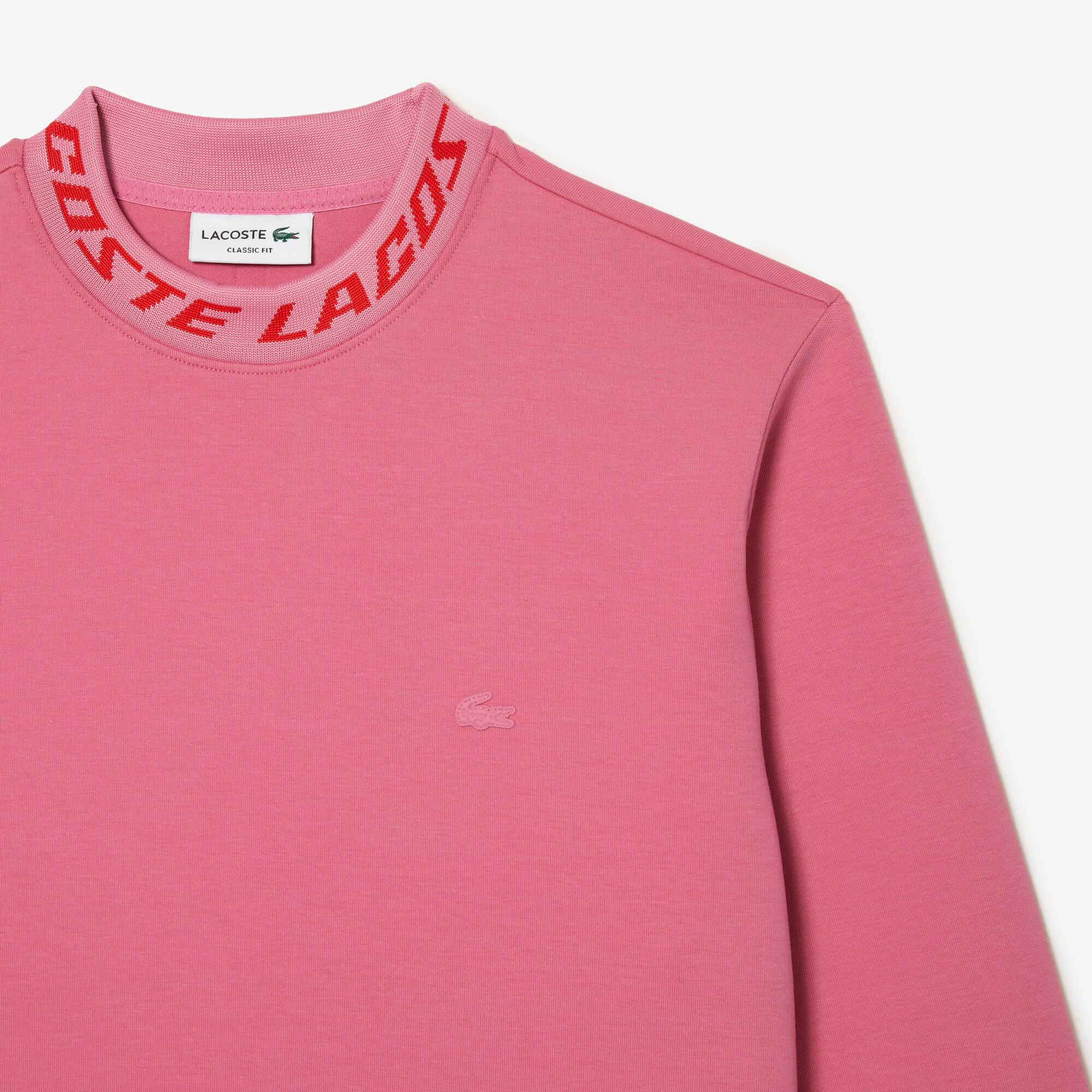 Sweatshirt homme Lacoste avec col siglé en double-face Sweatshirts - Rose - Lacoste - Homme