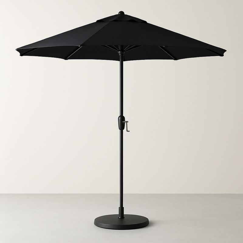Gartenschirm Schwarz Rund Polyester Aluminium 250cm