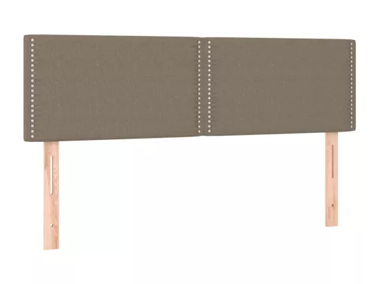 Sommier tapissier avec matelas et LED Taupe 140x190 cm Tissu