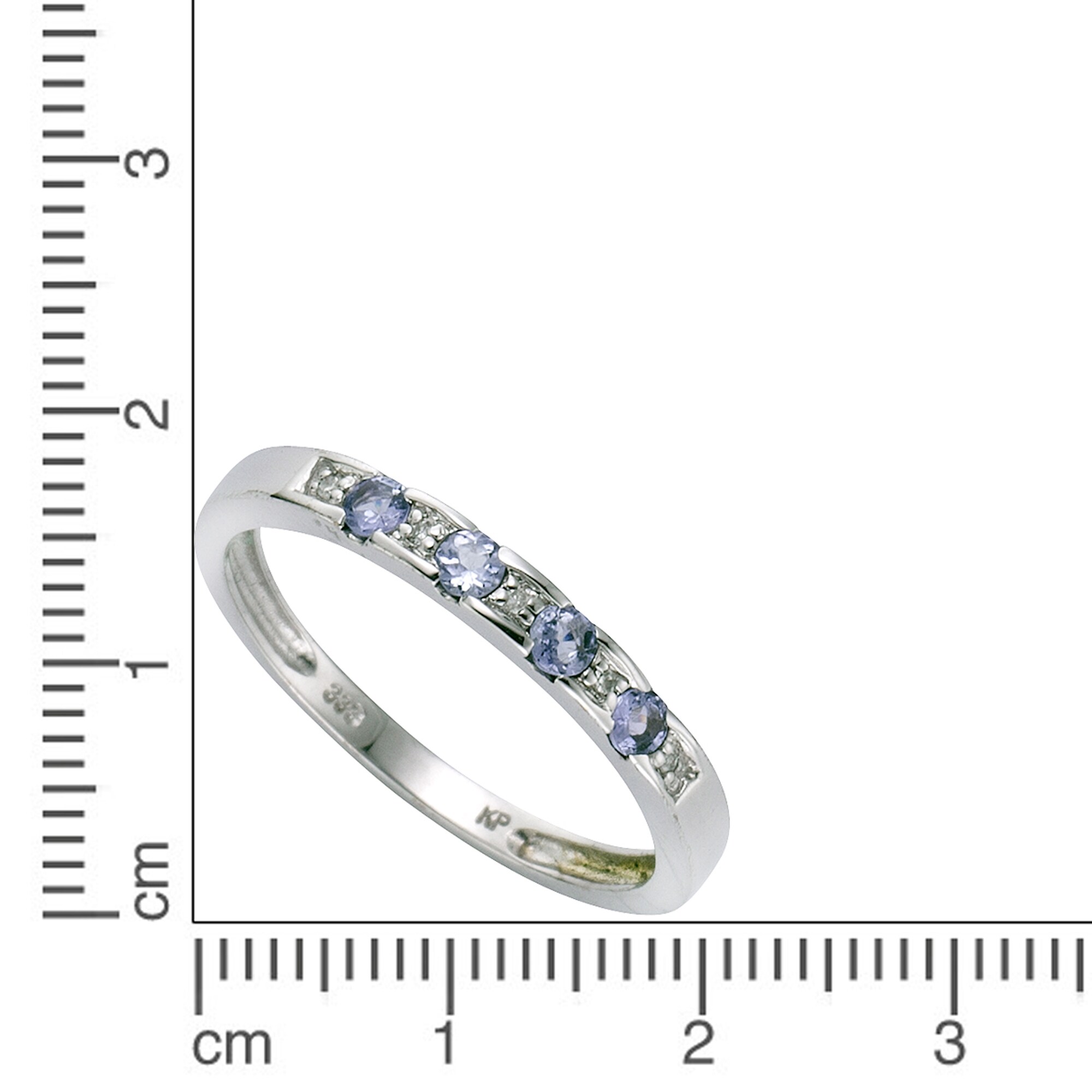 Diamonds by Ellen K. Ring Gold 333 mit Tansanit und Diamant 0,025ct.