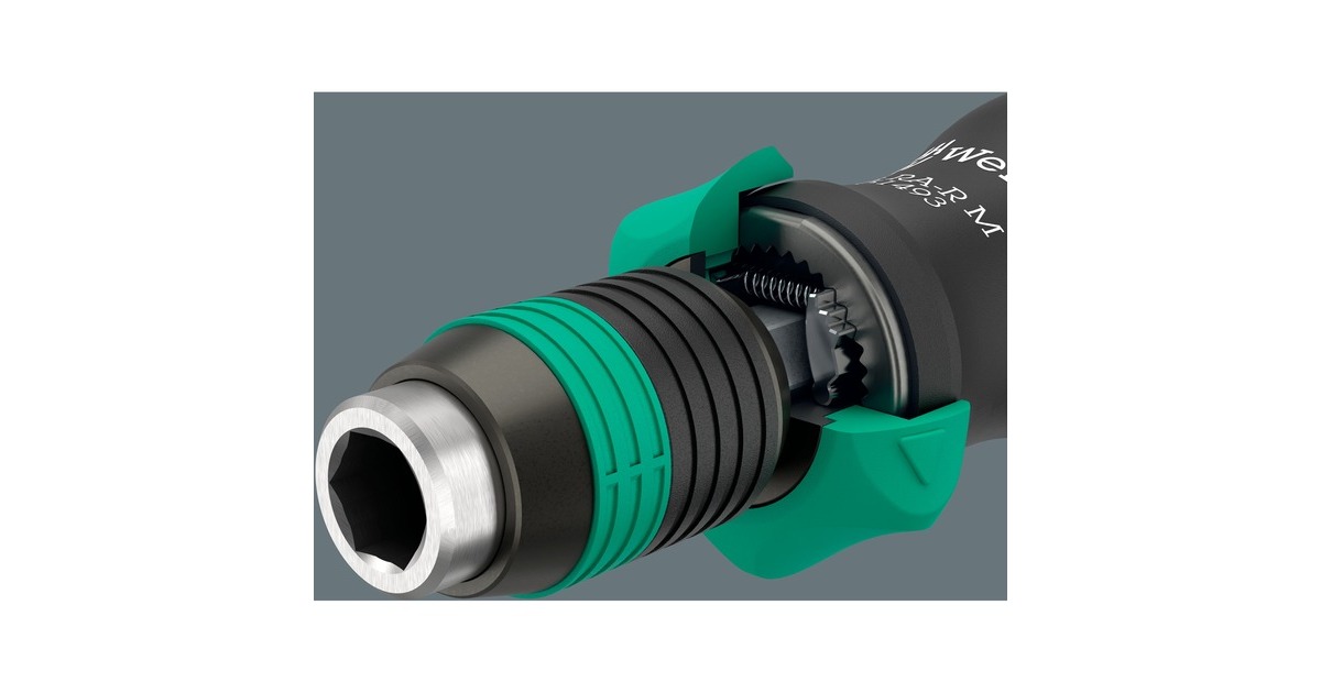 WeraKraftform Kompakt 838 RA-R M Set 1 bitset  (Zwart/groen, 15‑delig)