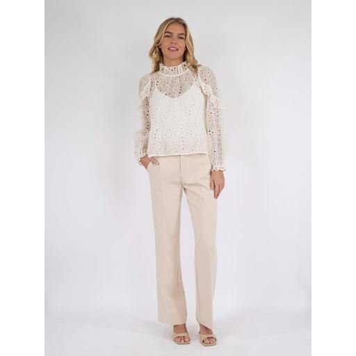 Neo Noir Nadira Embroidery Bluse, Ivory, 36