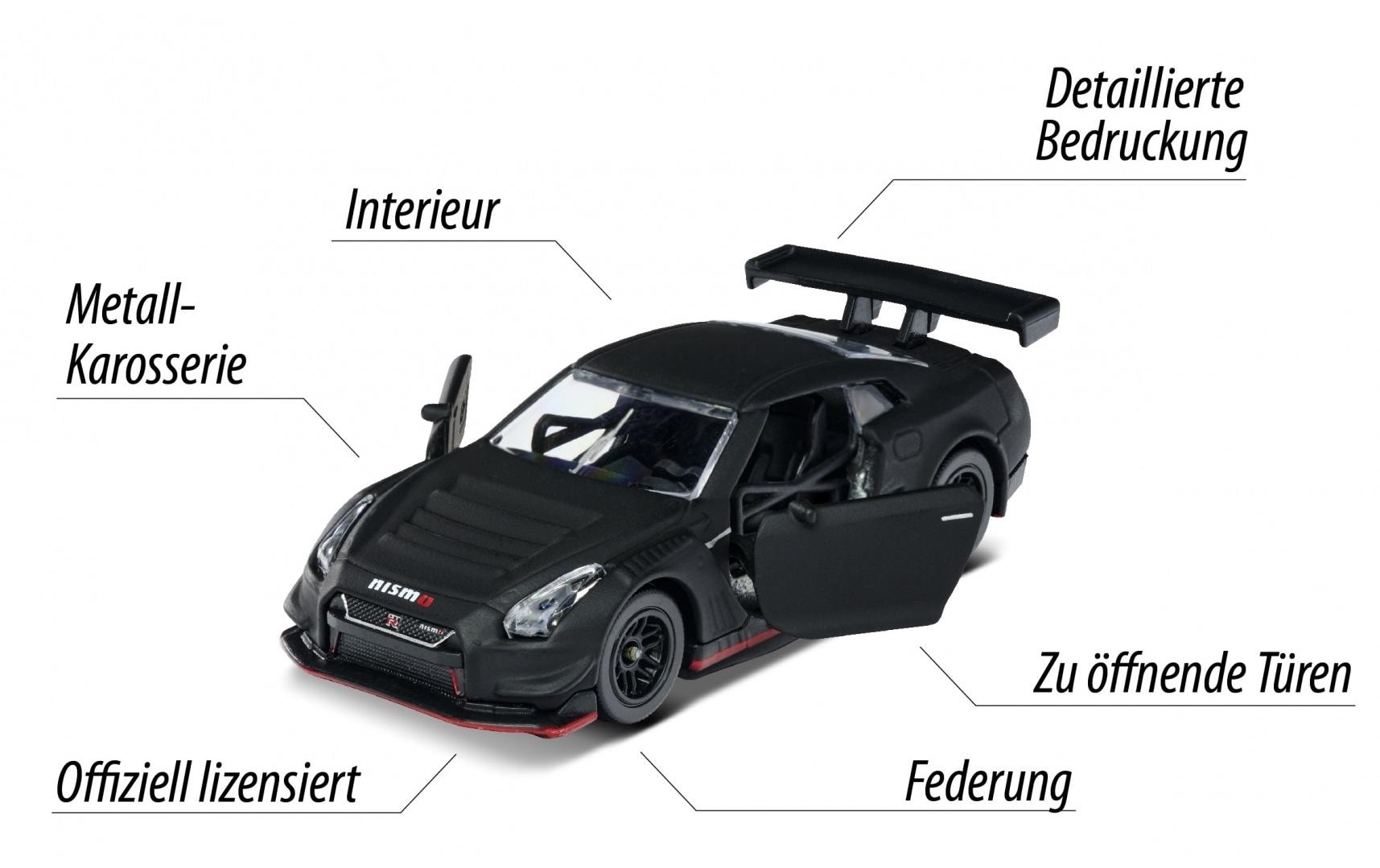 Auto Black Edition 5er-GeschenksetFünf edle und schwarze Spielzeugautos