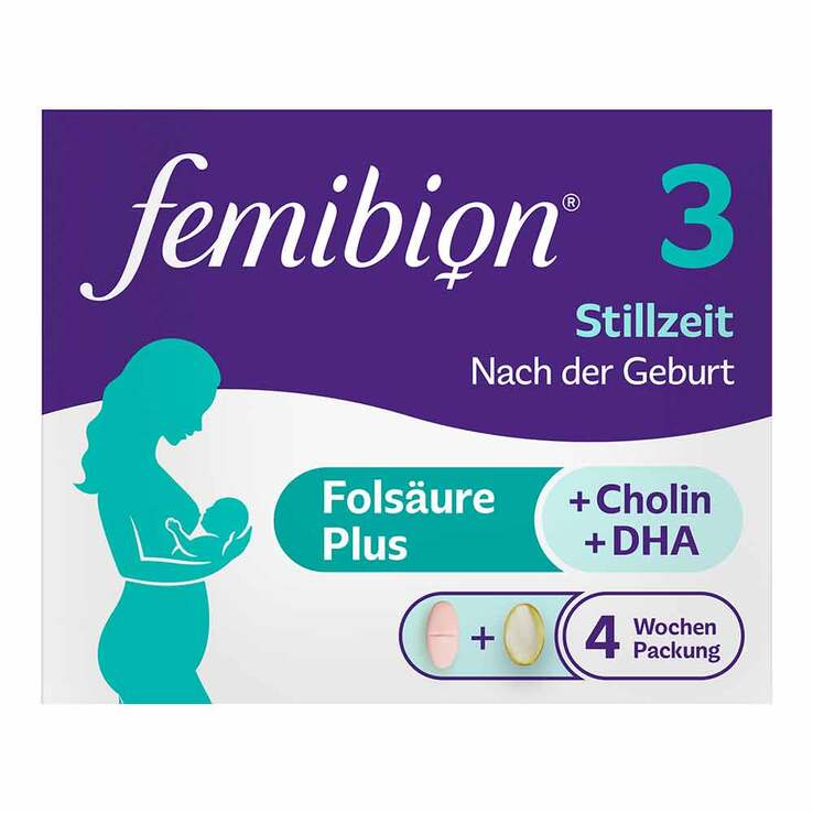 Femibion 3 Stillzeit 4-Wochen-Packung mit 28 Tabletten und 28 Kapseln, 2X28 St