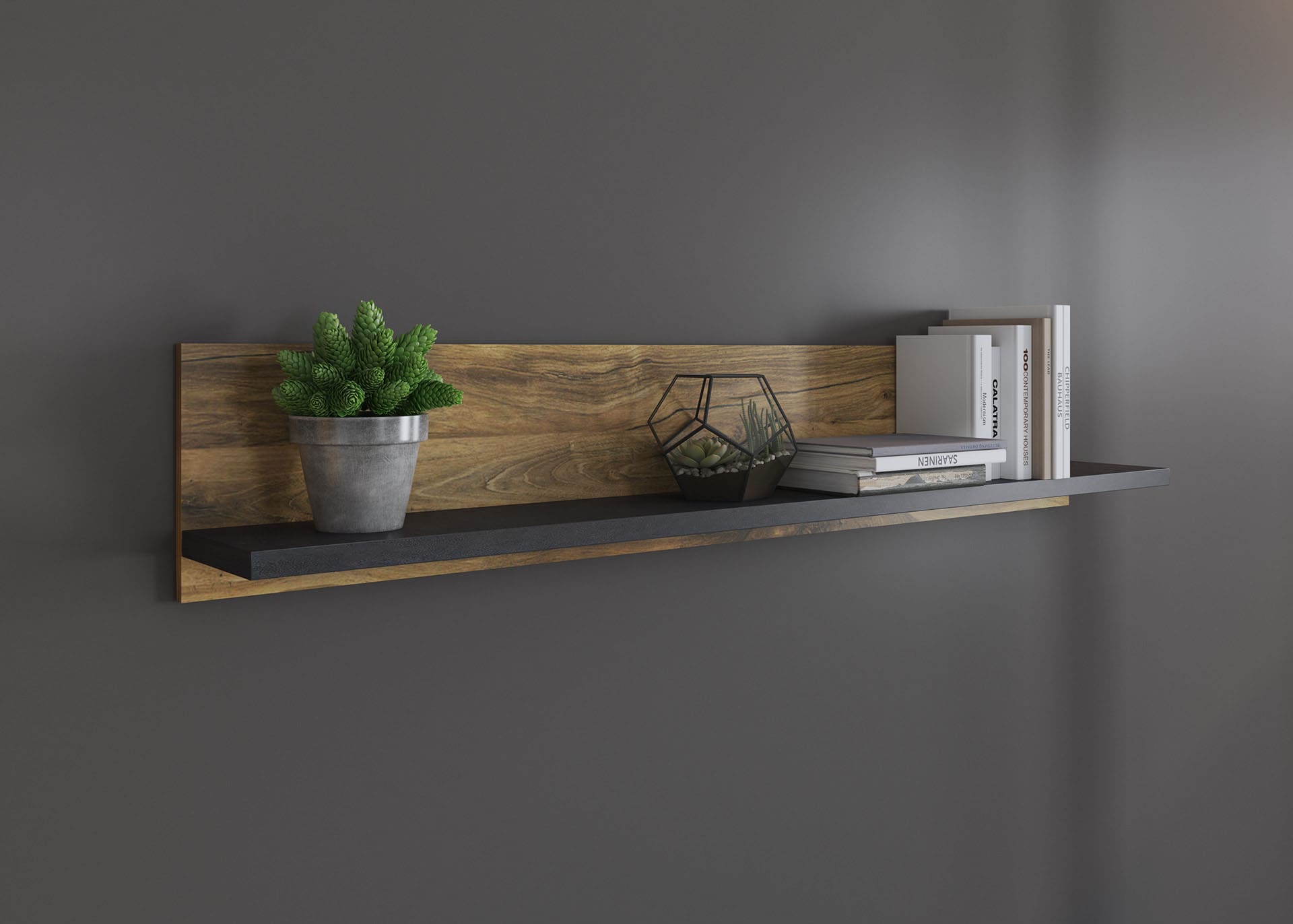 Home affaire Wandboard »York, modernes Wandregal, Hängeregal mit Ablagefach« vielseitig einsetzbar, in Hunton Oak Dekor verfügbar, 156 cm breit