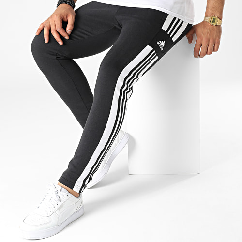 Pantalon Jogging A Bandes GT6642 Noir