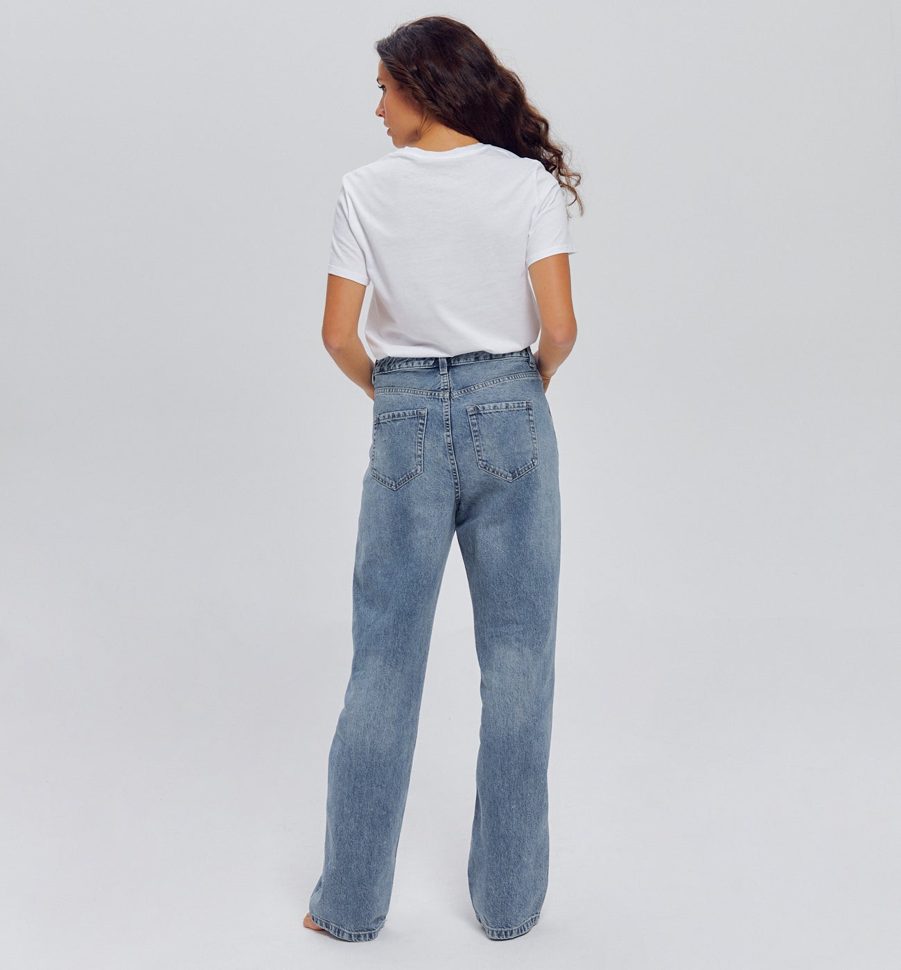 Jean large baggy taille basse - Jean moyen