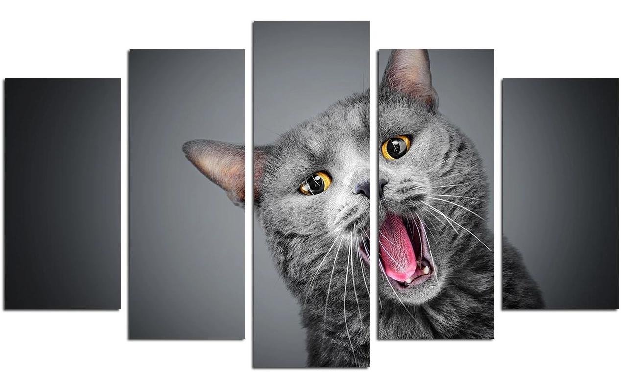 Bild Wild Cat 5-teilig, 110 x 60 cmDekorative Wandmalerei
