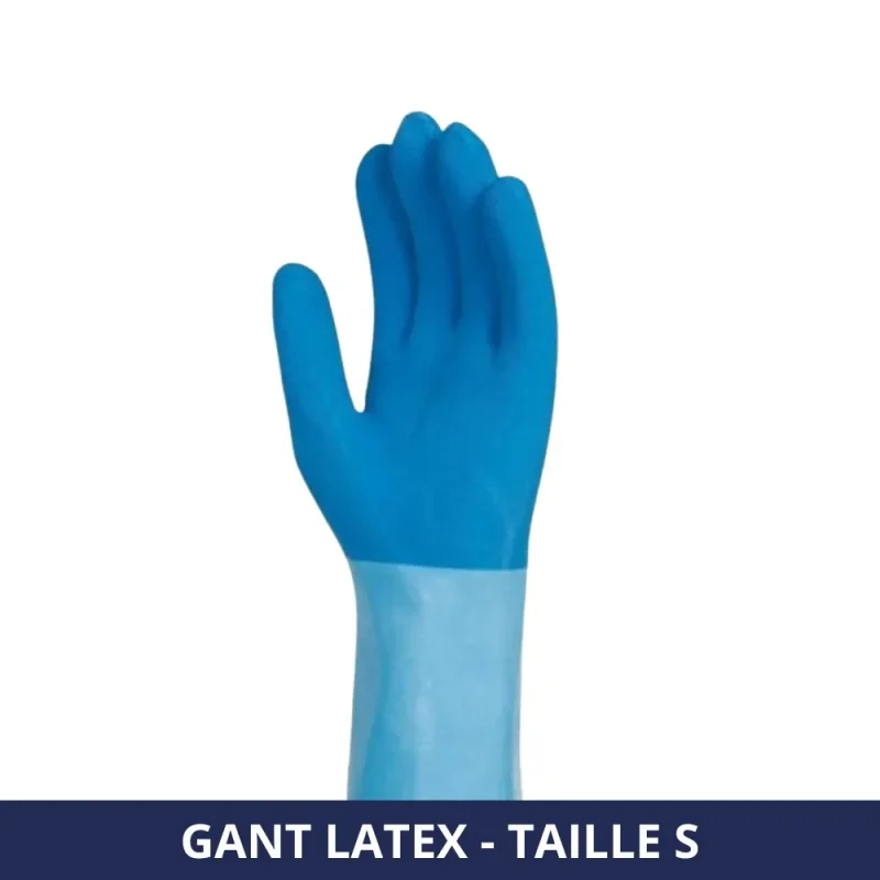 SINGER - Gant latex bleu - Taille L