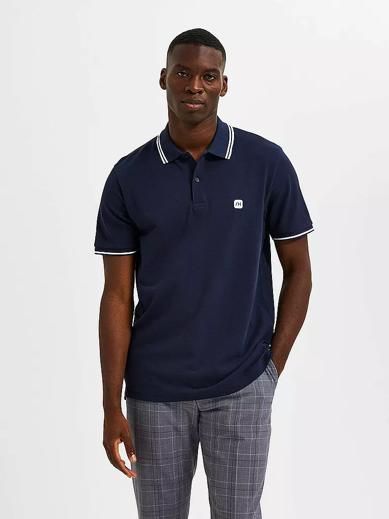 SELECTED Poloshirt SLHDANTE  blau