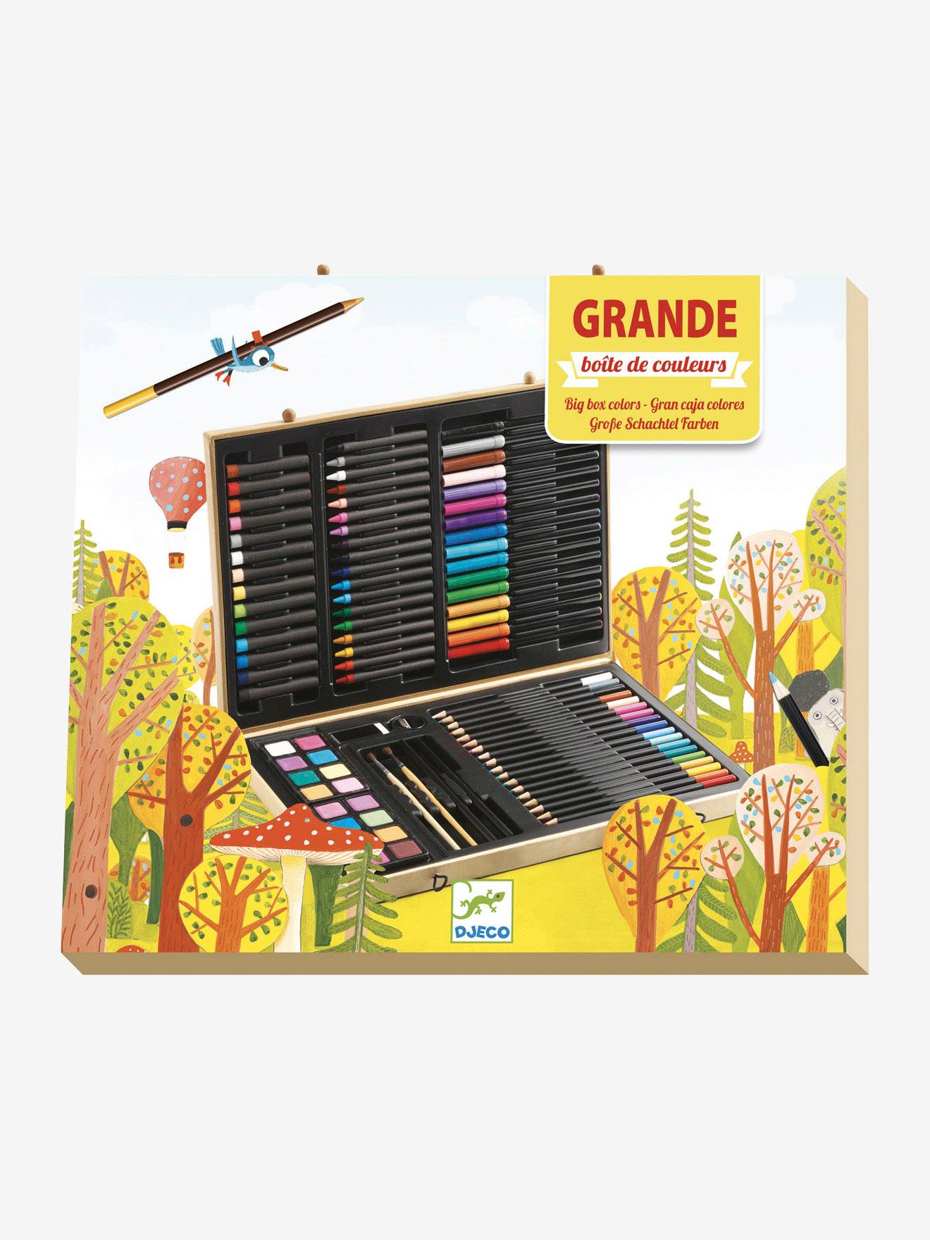 Caixa grande de tintas multicoloridas DJECO