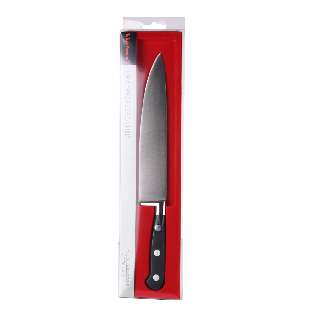 Couteau de cuisine lame forgée 25cm Table passion