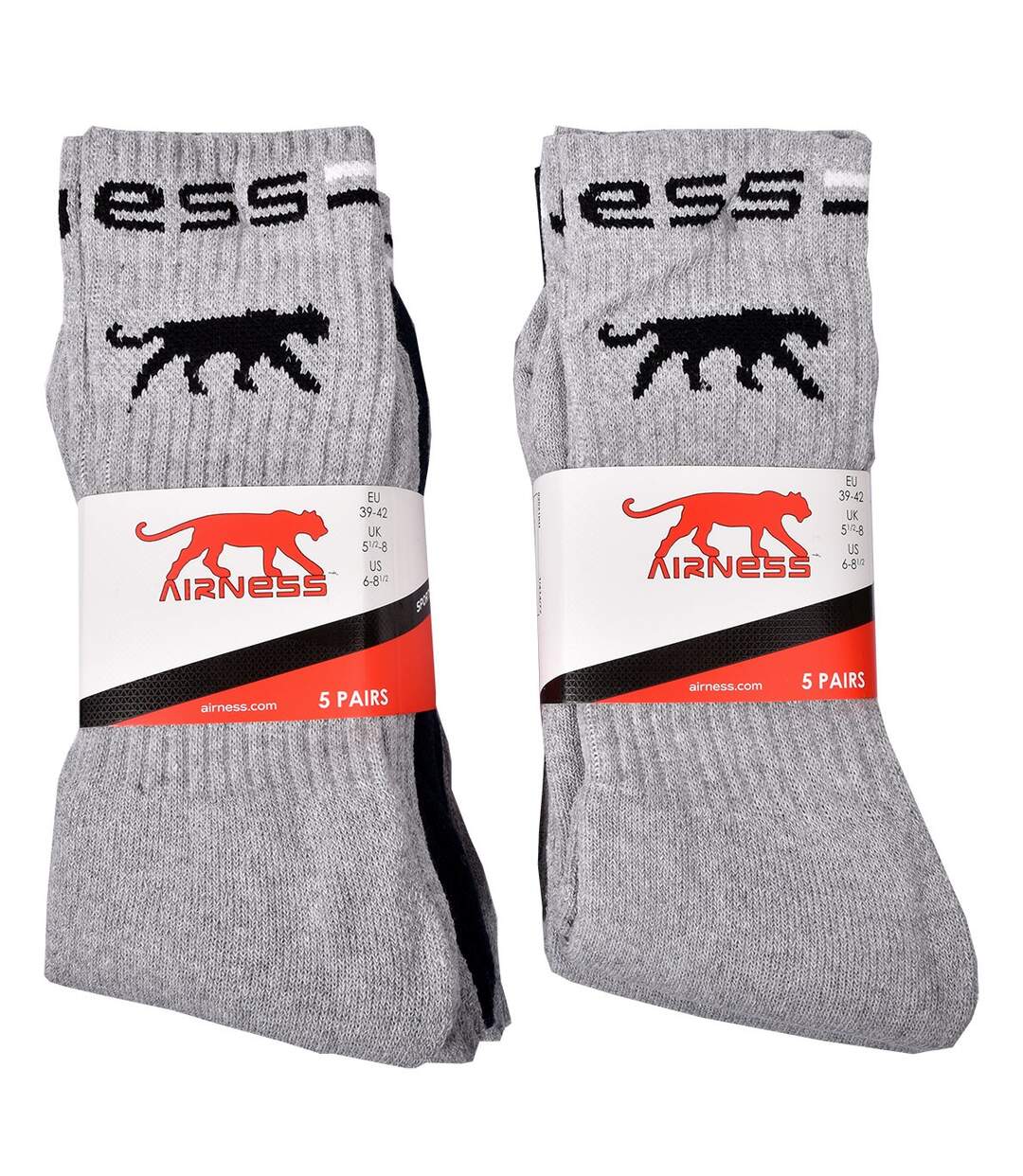 Chaussettes Homme AIRNESS Qualité et Confort-Assortiment modèles photos selon arrivages- Pack de 10 Paires CREW 41477