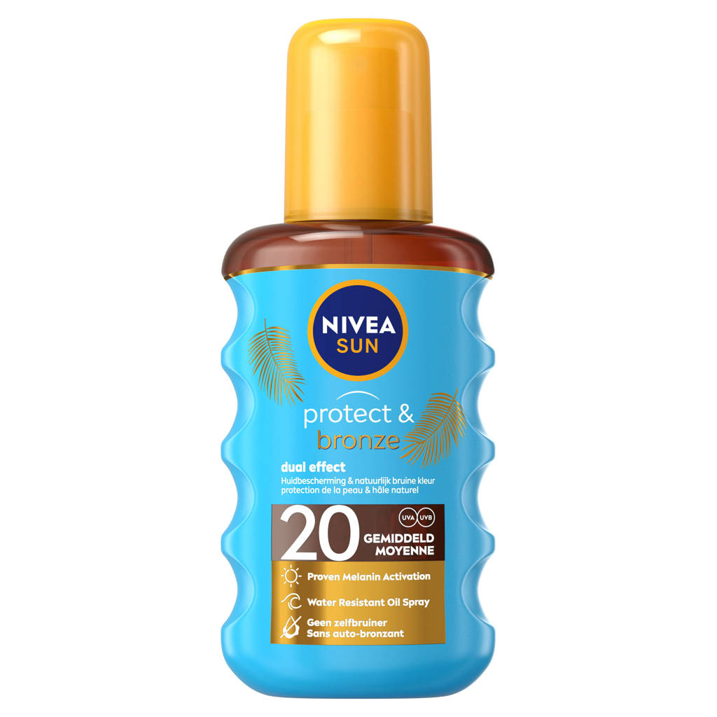 Heel fijne zonnebrandolie waar je ook van bruintprotect & bronze zonneolie spray SPF 20 - 200 ml