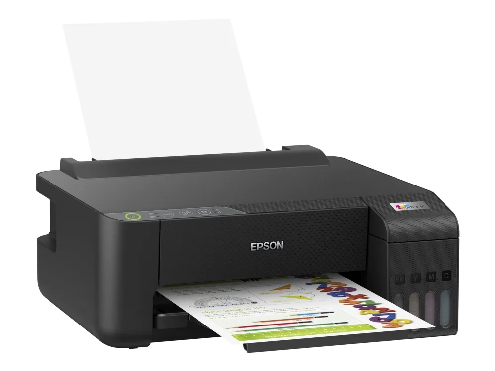 Epson EcoTank L1250 - Printer - farve - blækprinter - kan genopfyldes - A4 - 5760 x 1440 dpi - op til 10 spm (mono) / op til 5 spm (farve) - kapacitet: 100 ark - USB, Wi-Fi - sort