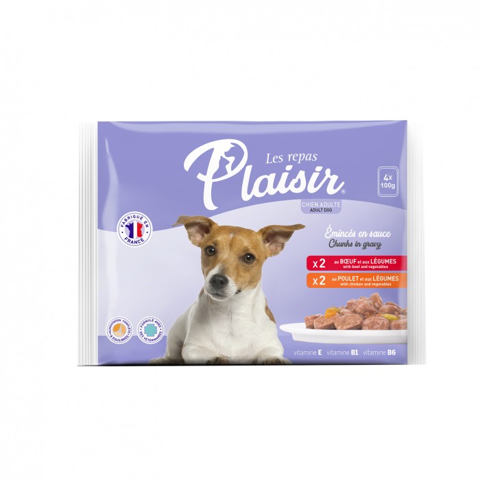 Repas Plaisir - Multipack Emincés en sauce Chien Adulte - 4 x 100g
