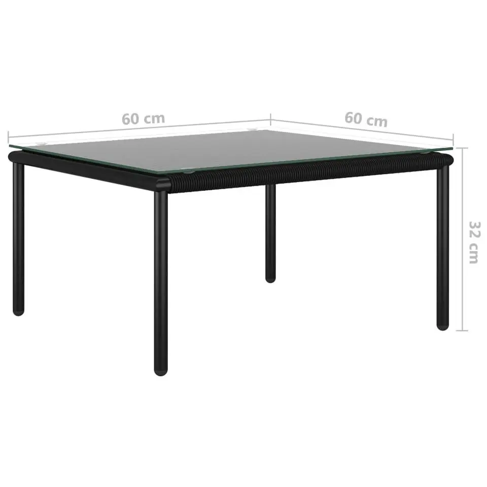vidaXL - Loungeset - Zwart - PVC