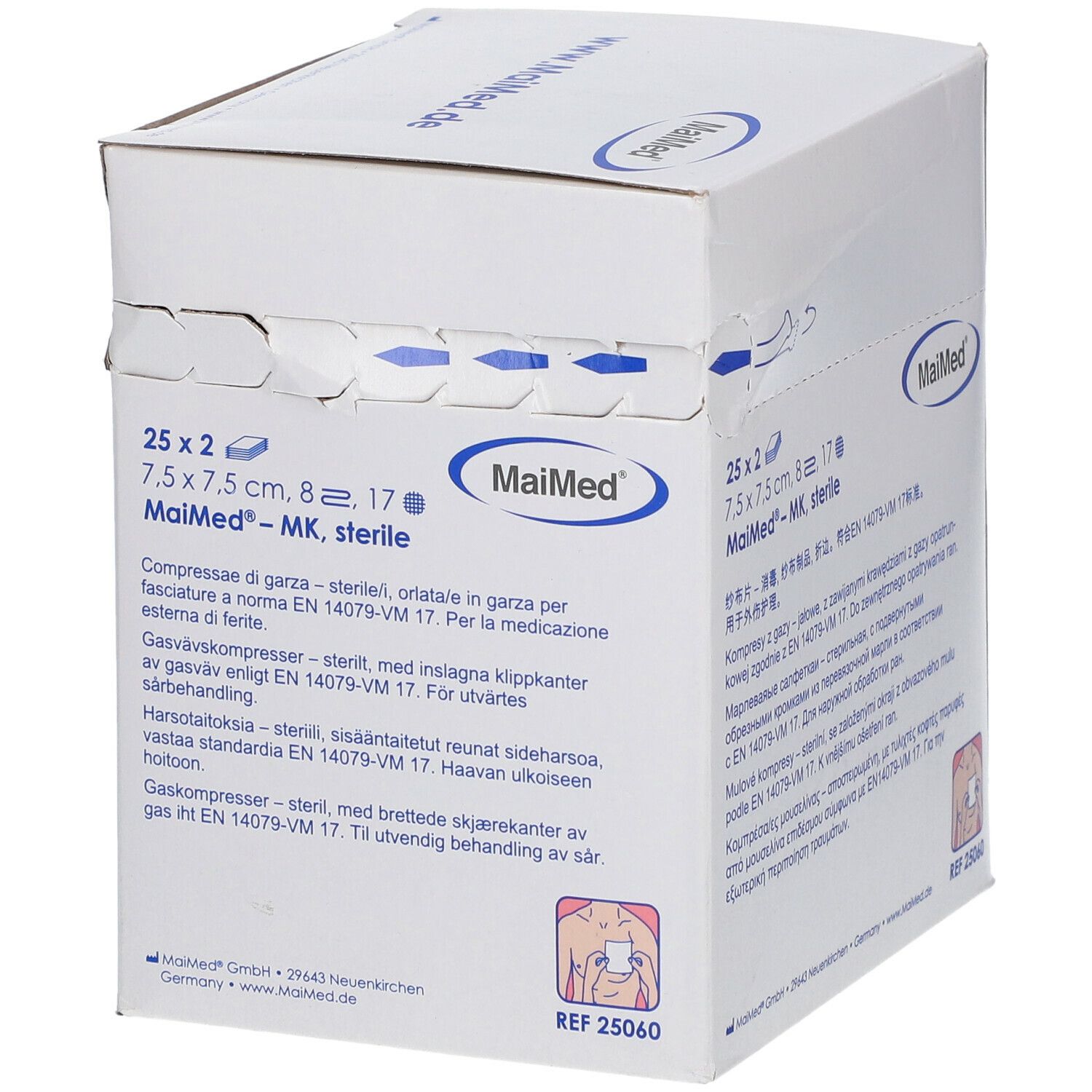 MaiMed® - MK steril 7,5 x 7,5 cm 8fach