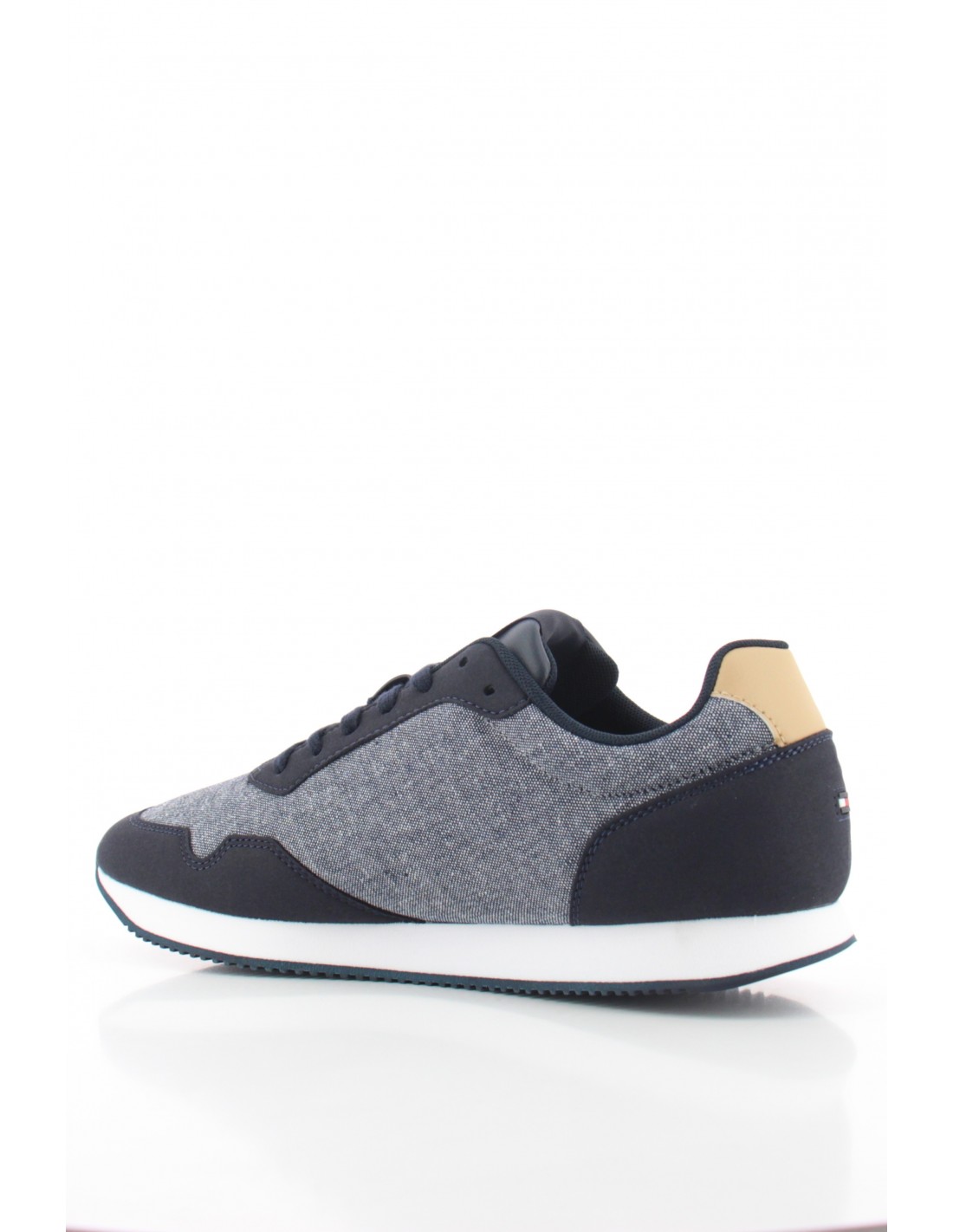 tommy hilfiger Baskets De Ville Homme Runner Mix Chambr Gris/Noir