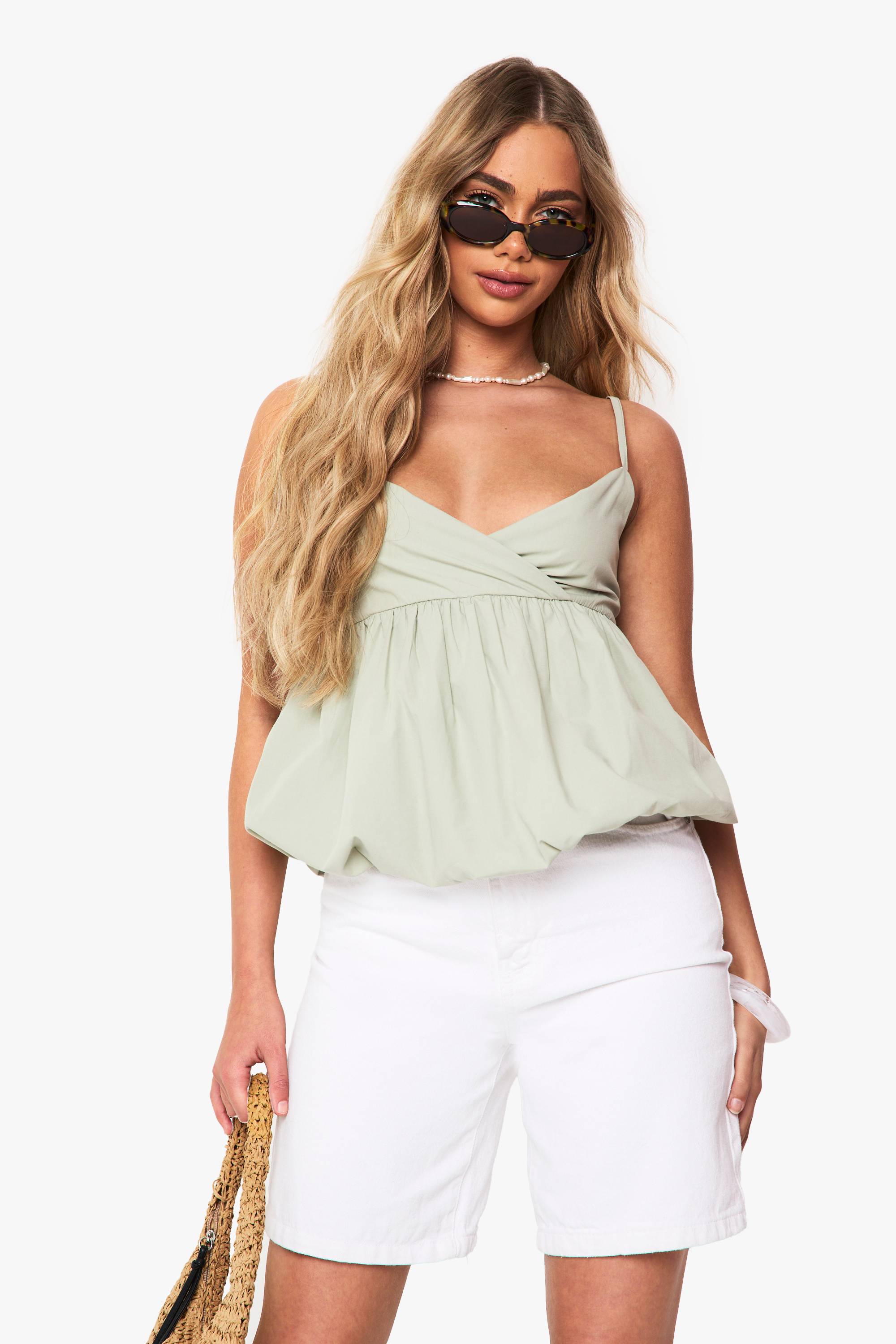 boohoo Cami en popeline Puffball