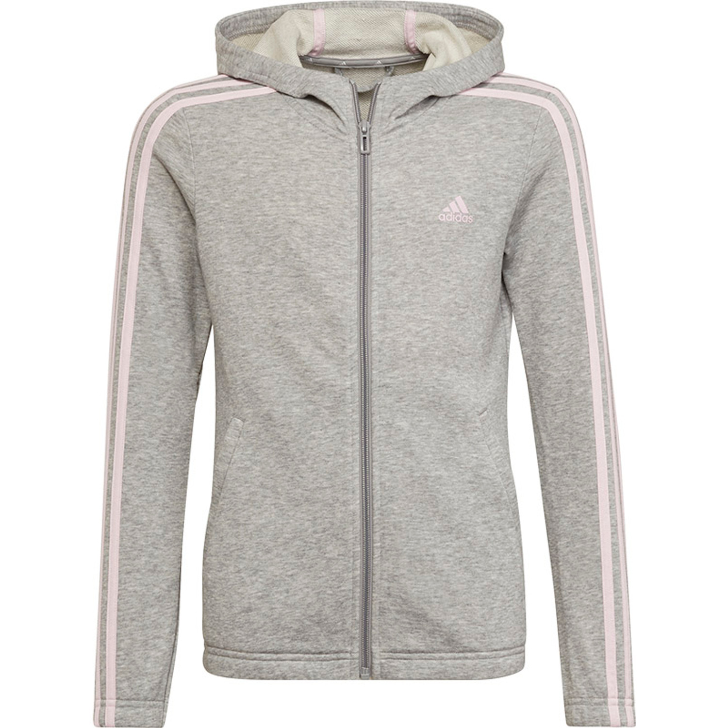 adidas 3 Stripes Full Zip Hoody Meisjes