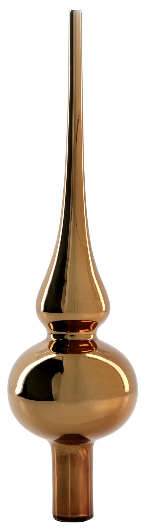 pique sapin de noël 24cm verre cuivre