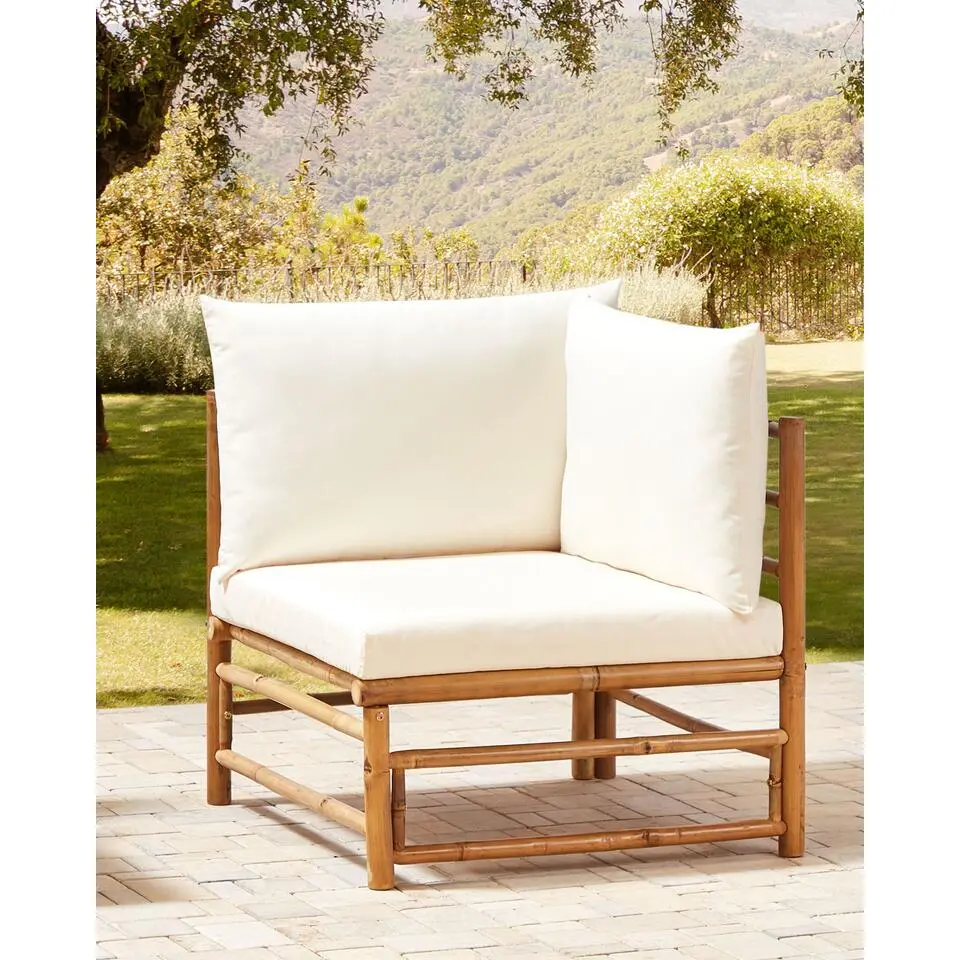 CERRETO - Hoekmodule tuin - Wit - Bamboe
