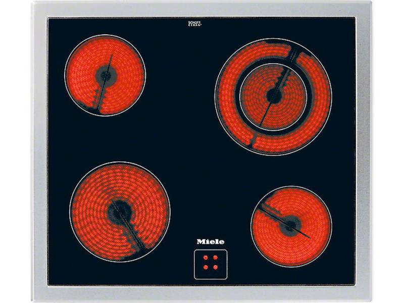 Miele Glaskeramik-Kochfeld KM 6021 Edelstahl Glaskeramik-Kochfeld mit 4 Herdplatten