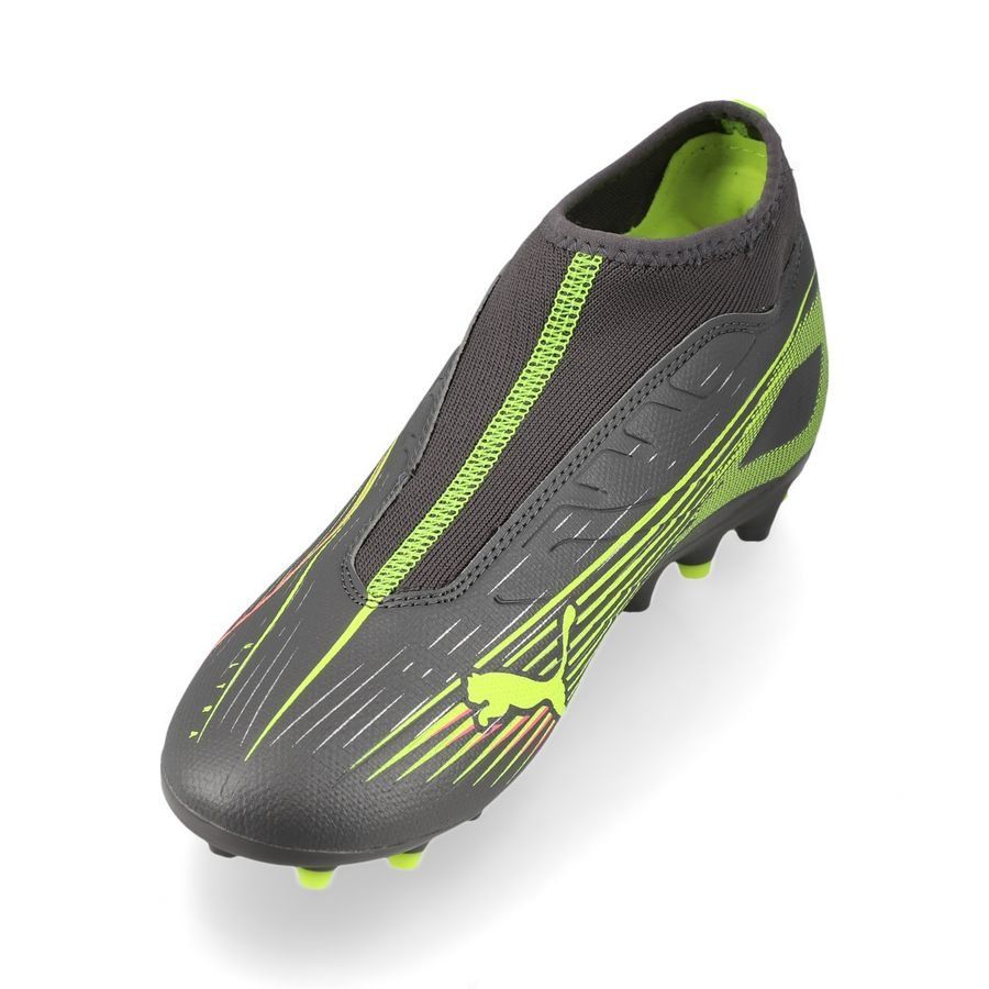PUMA Ultra 5 Match   Laceless MG Audacity - Matte Aged Silver/Jaune/Argenté Enfant