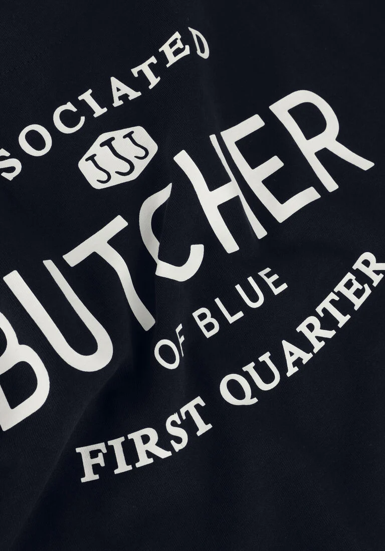 BUTCHER OF BLUE donkerblauwe butcher of blue t-shirt army quarter tee