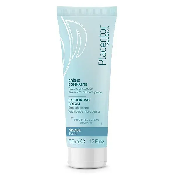 Creme facial esfoliante Placentor, tubo de 50ml