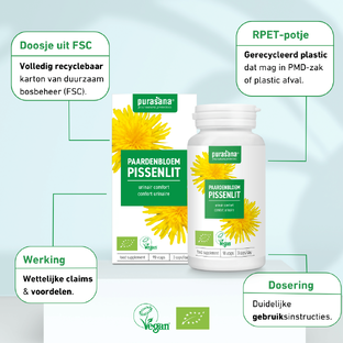 Purasana Paardenbloem Vegacaps 90CP