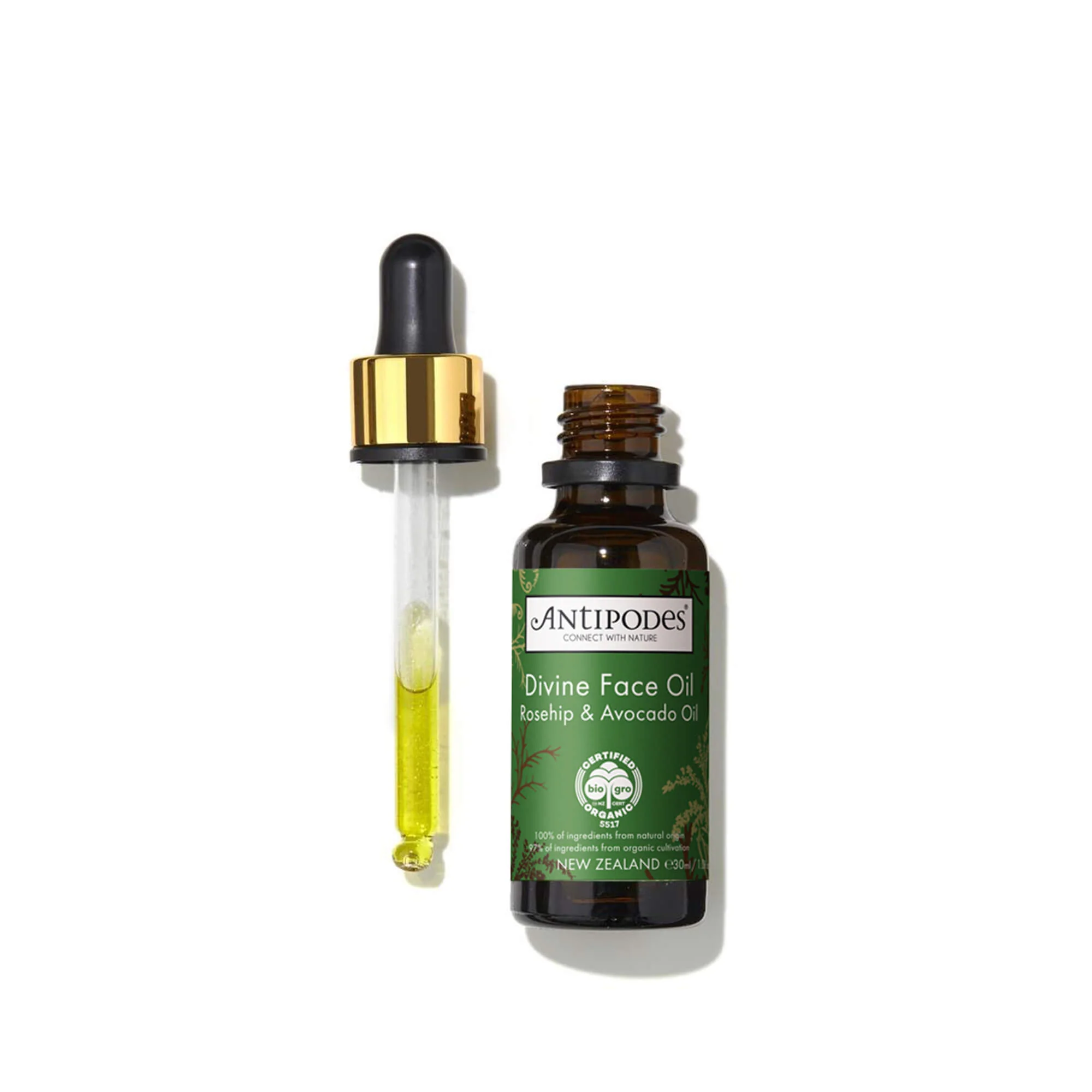 Antipodes Divine Face Oil Huile Visage Rosier Sauvage & Avocat