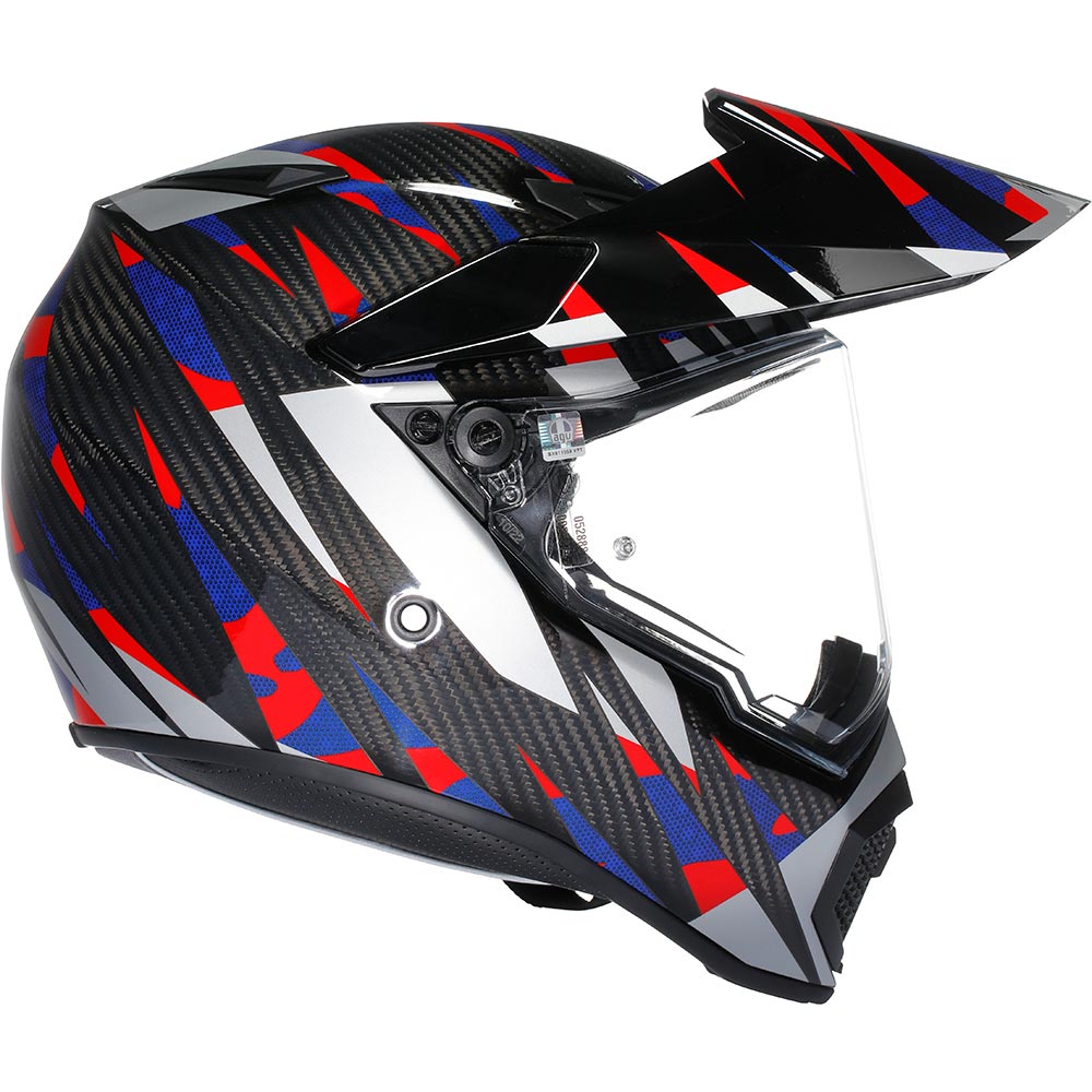 AGV - Casque AX9 Steppa Carbone / Rouge / Bleu