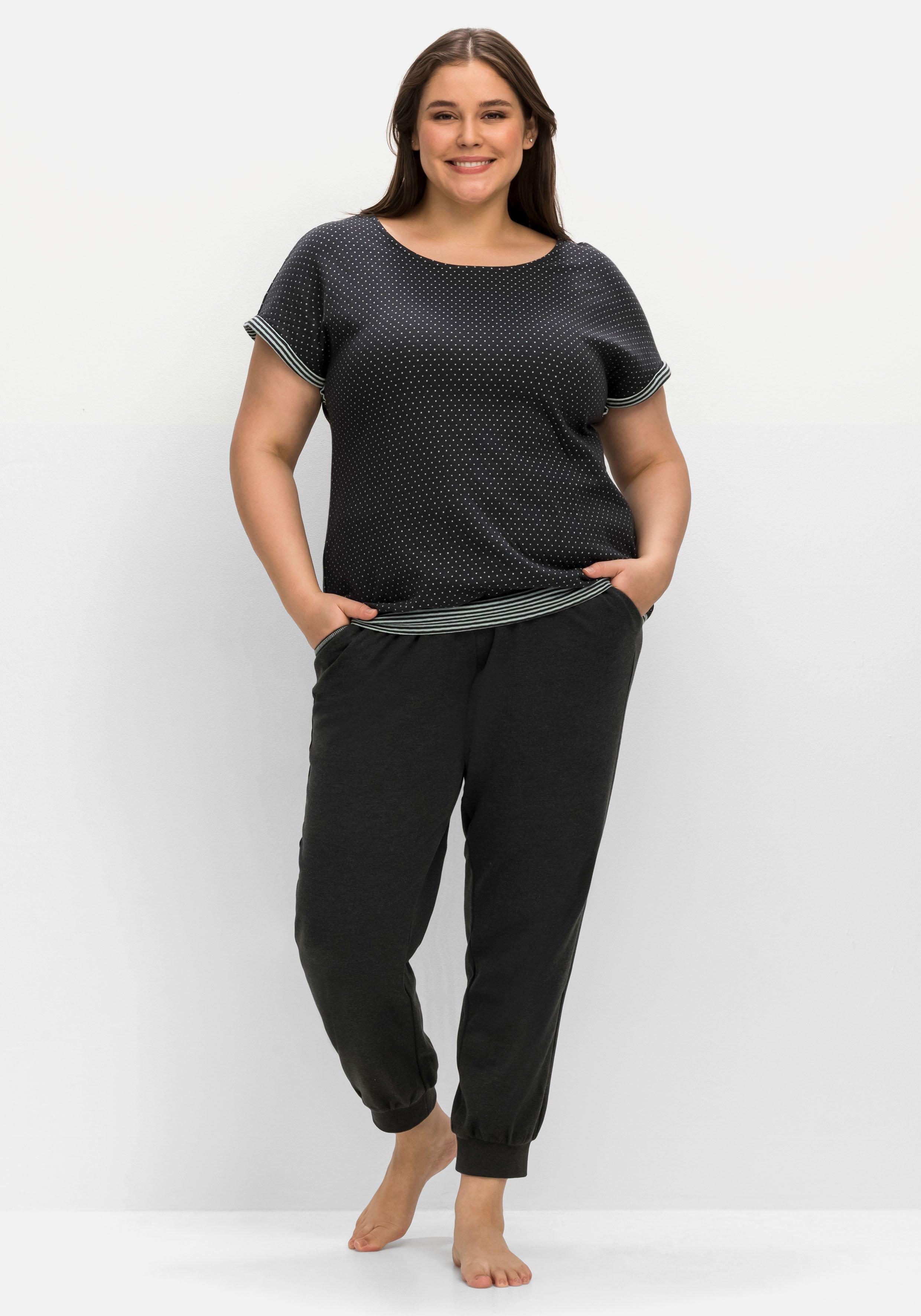 Relax-Shirt im Mustermix, mit Saumbündchen