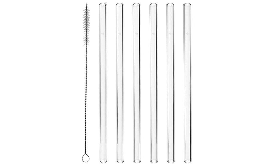 Strohhalm 20 cm mit Bürste, 6 Stück, TransparentGeniessen Sie Ihr Lieblingsgetränk mit diesem Trinkhalm aus