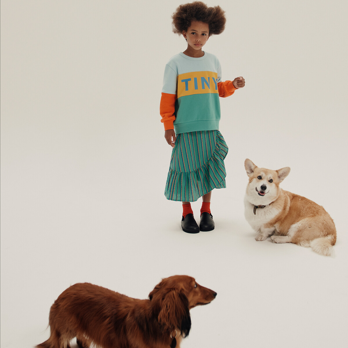 TINY X LA REDOUTE<br>Saia ampla listrada