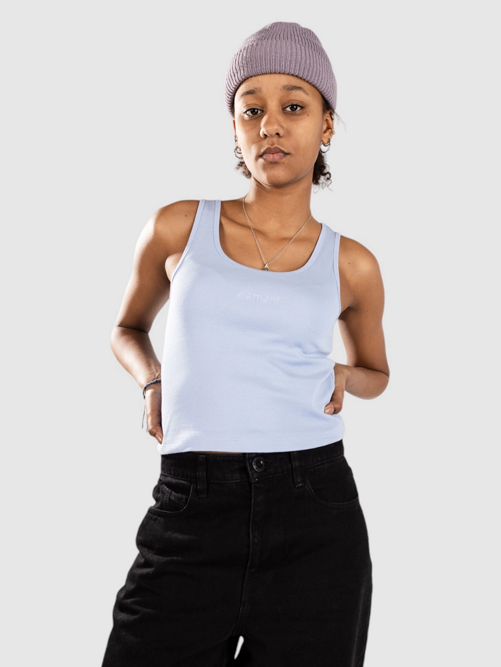 Element Yarnhill Crop Tank Top blue heron