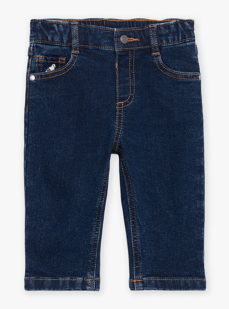Jean denim à broderies