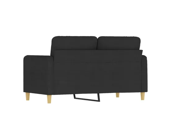 Canapé à 2 places Noir 120 cm Tissu
