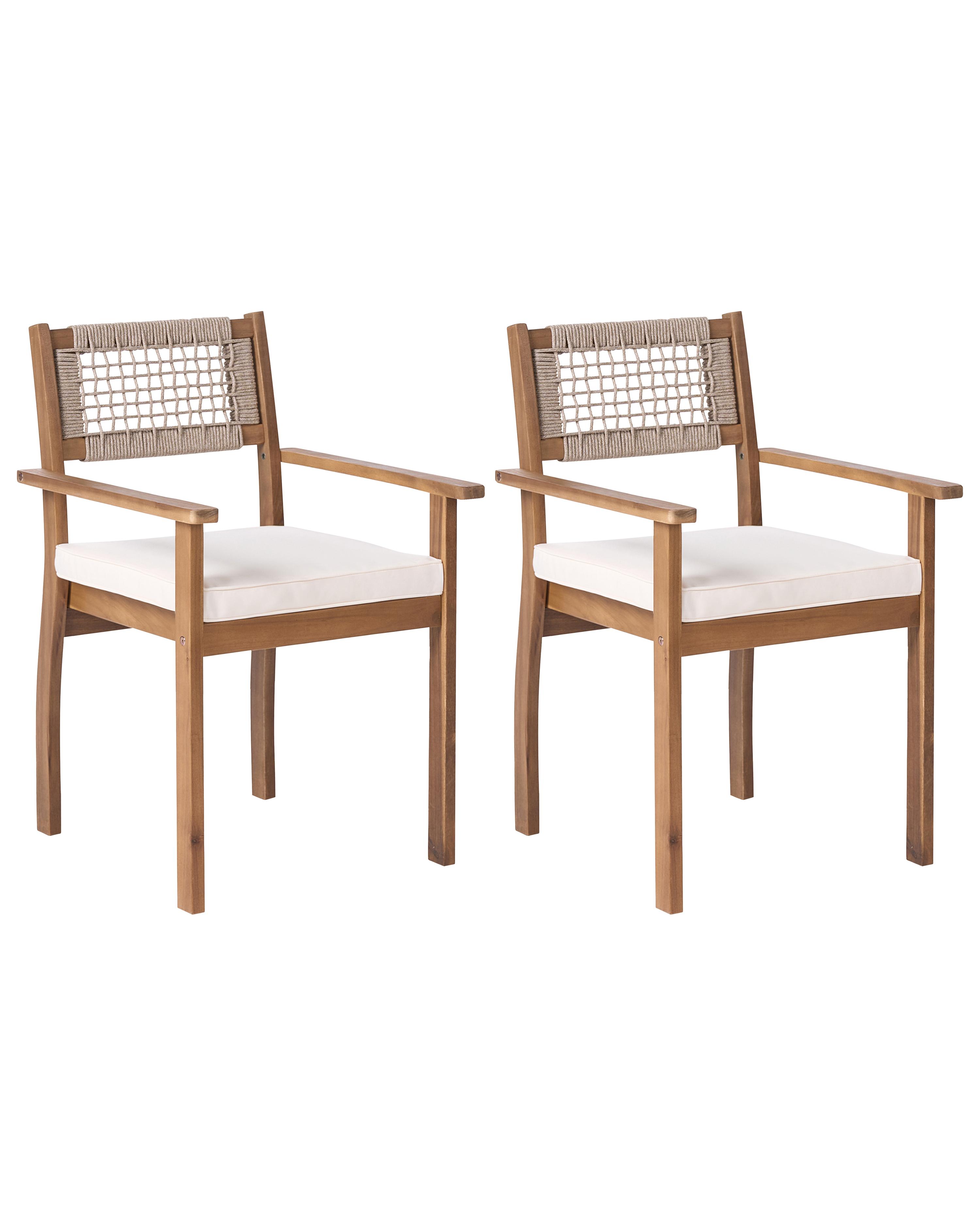Set van 2 tuinstoelen SUMIRAGO Acaciahout Lichtbruin