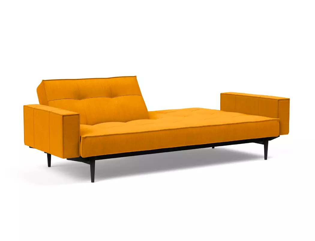 Schlafsofa mit Armlehnen Splitback Styletto schwarz