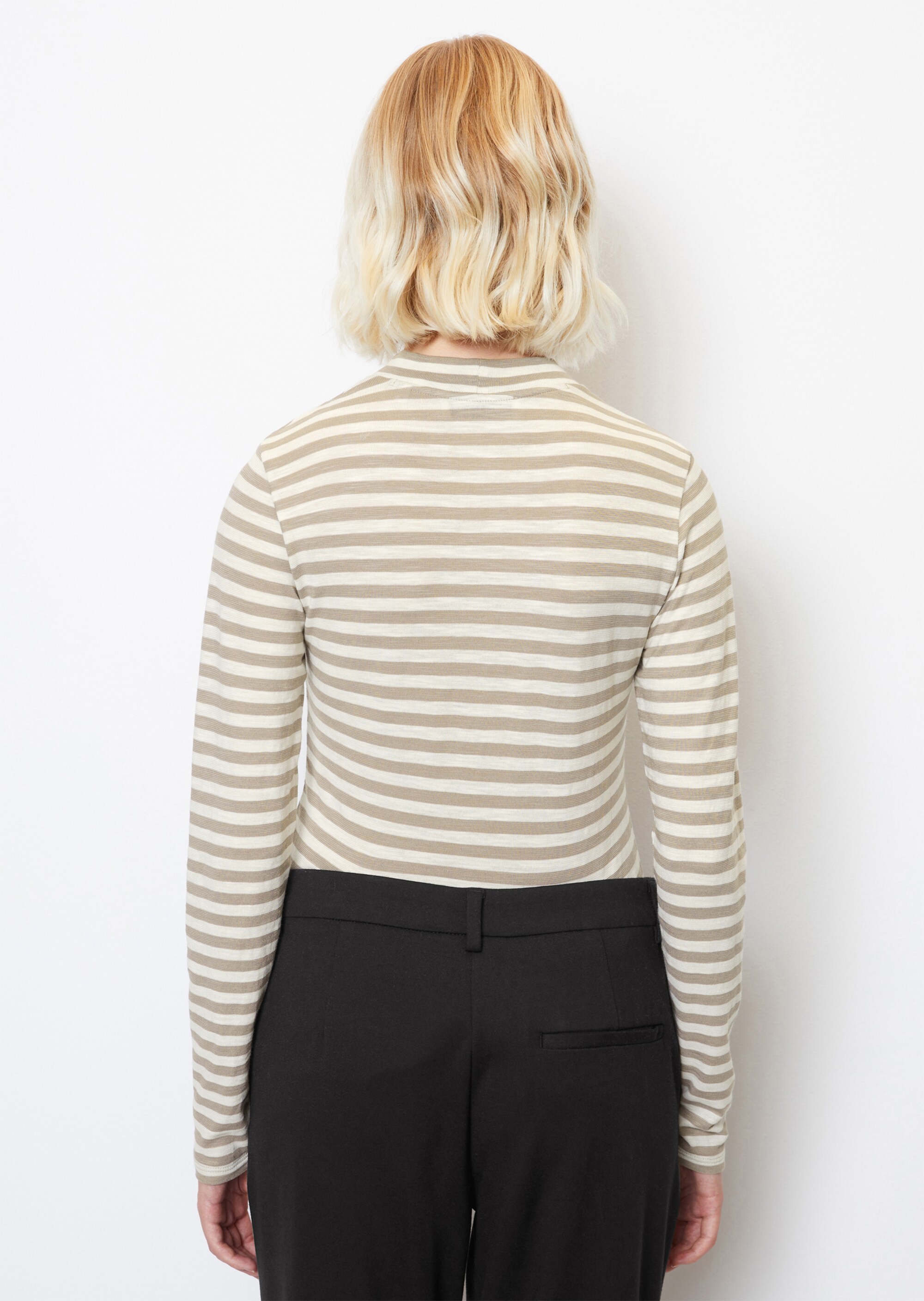 Ringel-Longsleeve regularaus Slubjersey