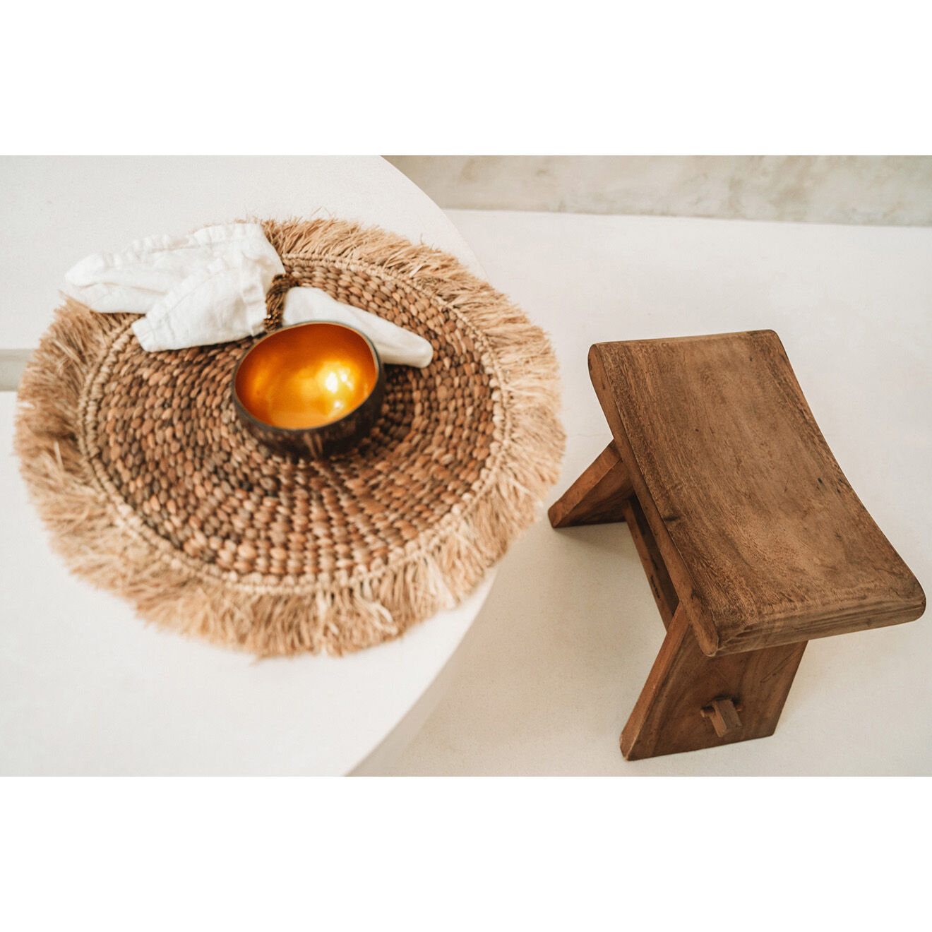 Bazar Bizar Set de table Raphia naturel -  D.45 cm