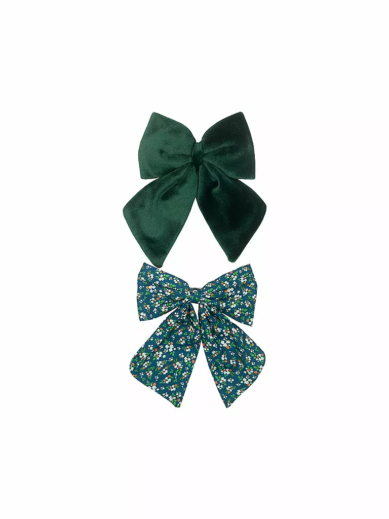 MIMI & LULA Haarspangen 2 Stück AGNES OVERSIZE BOW PACK- TEAL Into the Woods dunkelgrün