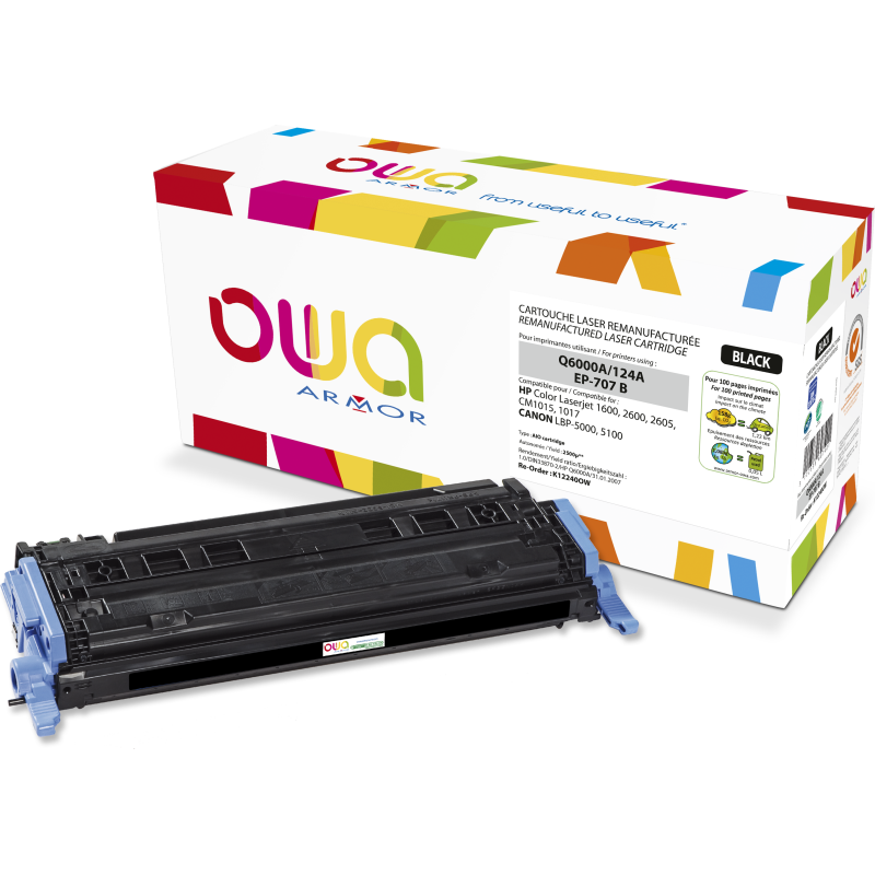 Toner remanufacturé OWA - standard - pour HP C9731A, CANON EP-86 C