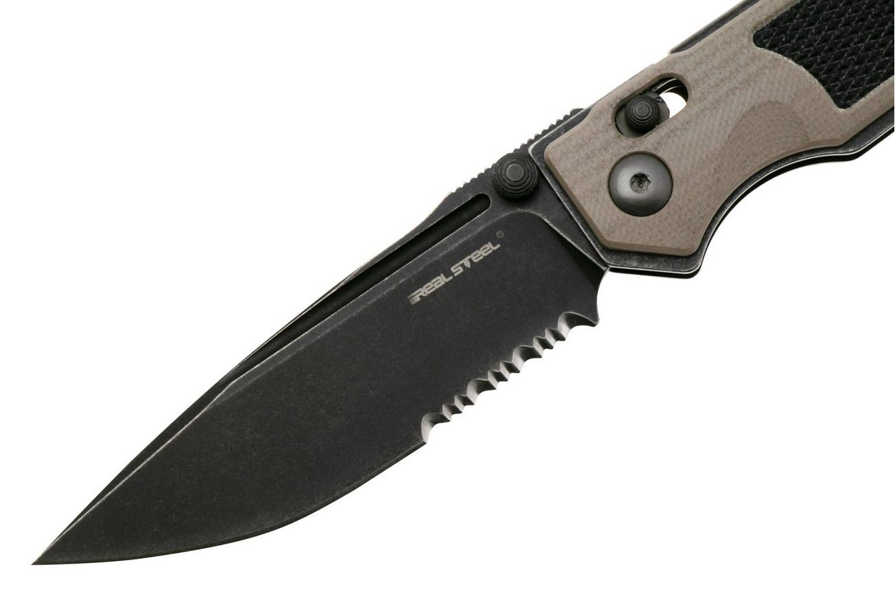 Real Steel Sacra 7711CB Black Böhler K110, Coyote G10, zakmes