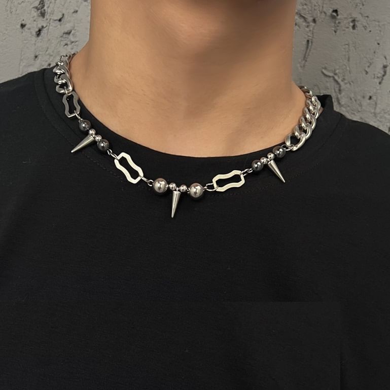 Lilafey - Stud roestvrijstalen choker