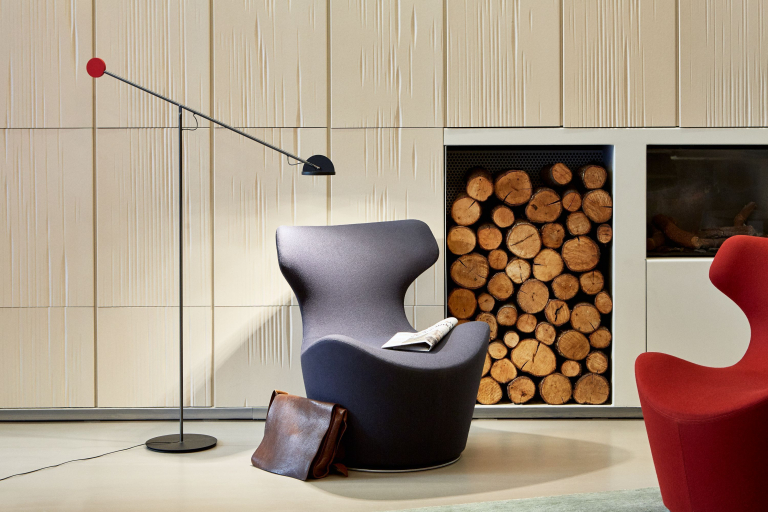 Marset Copérnica P vloerlamp grafiet-rood-zwart
